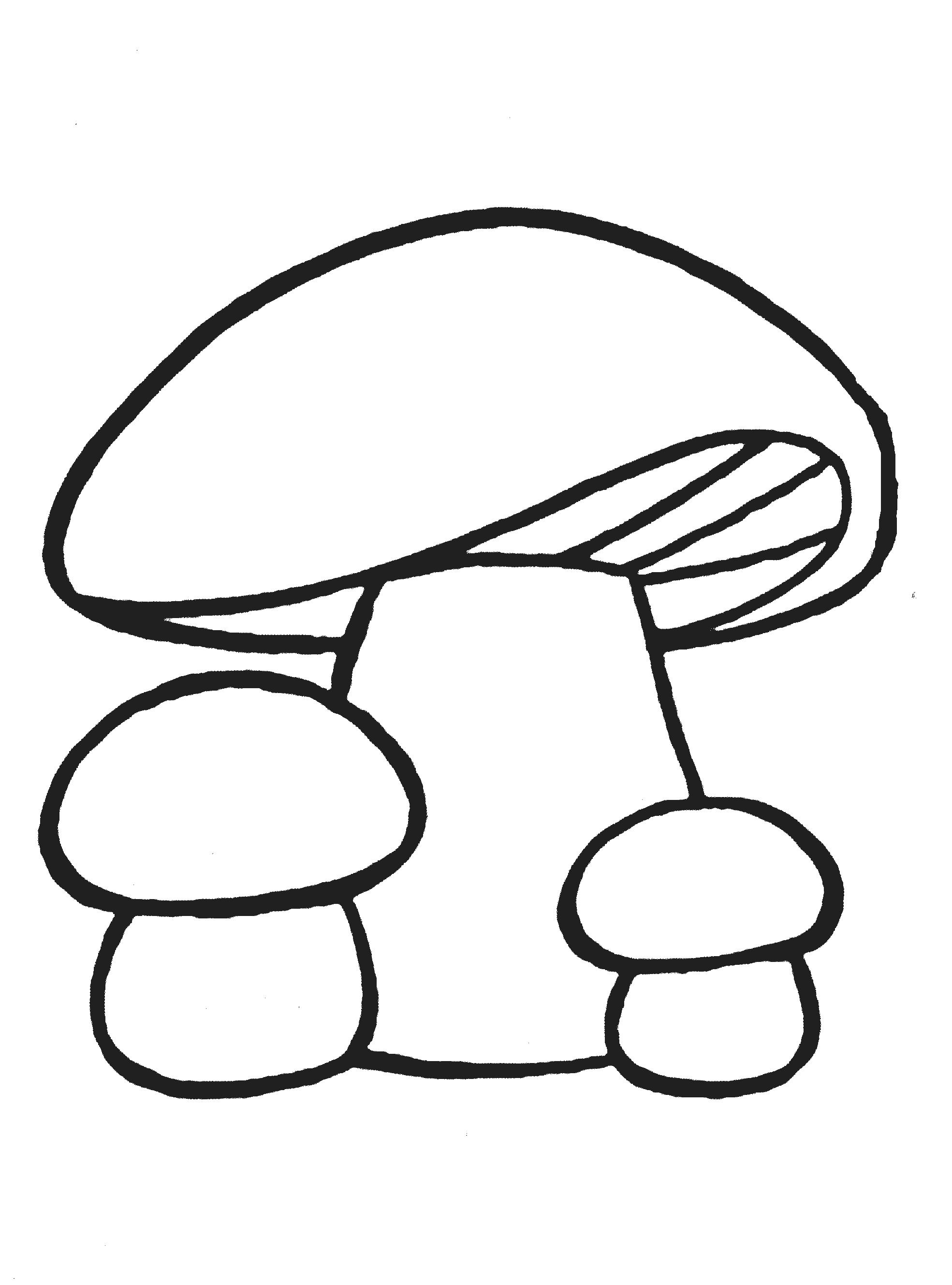 Раскраска грибы для малышей